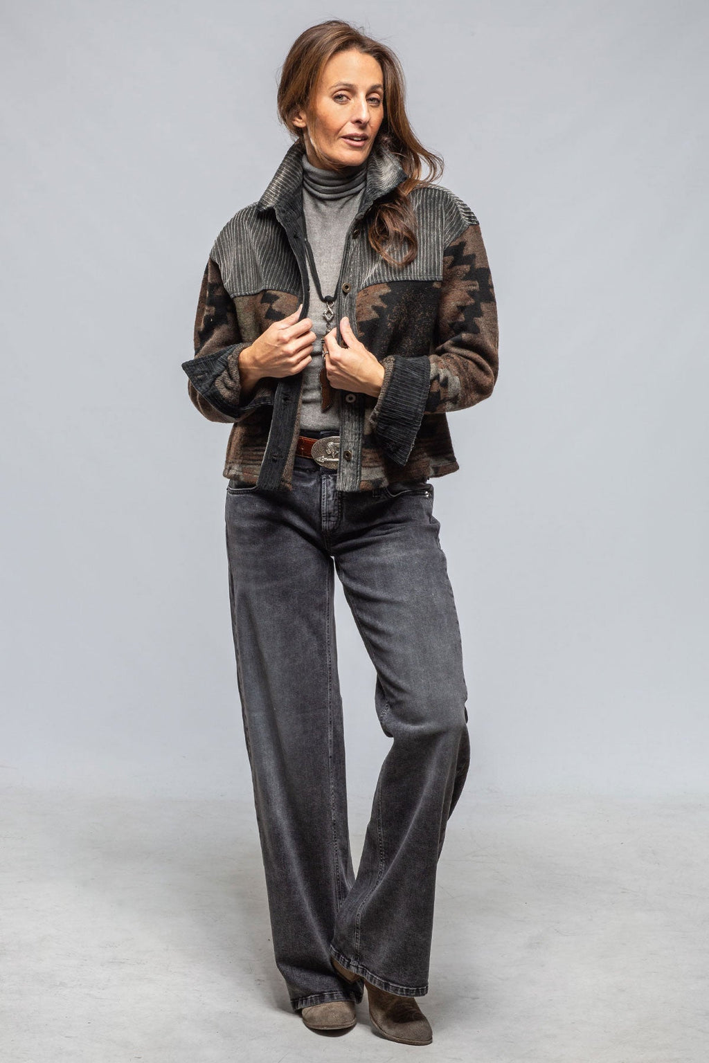 Hickory Blanket Jacket In Charcoal