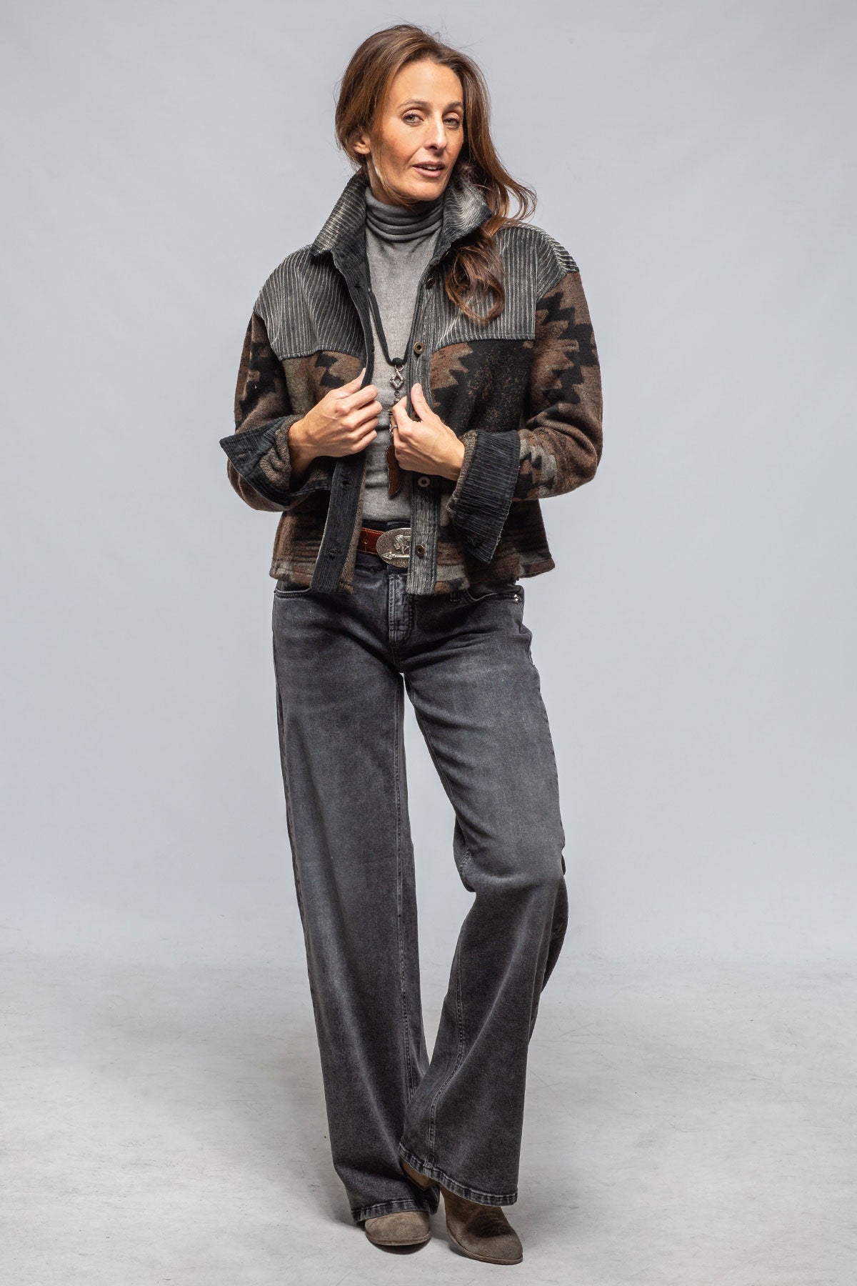 Hickory Blanket Jacket In Charcoal