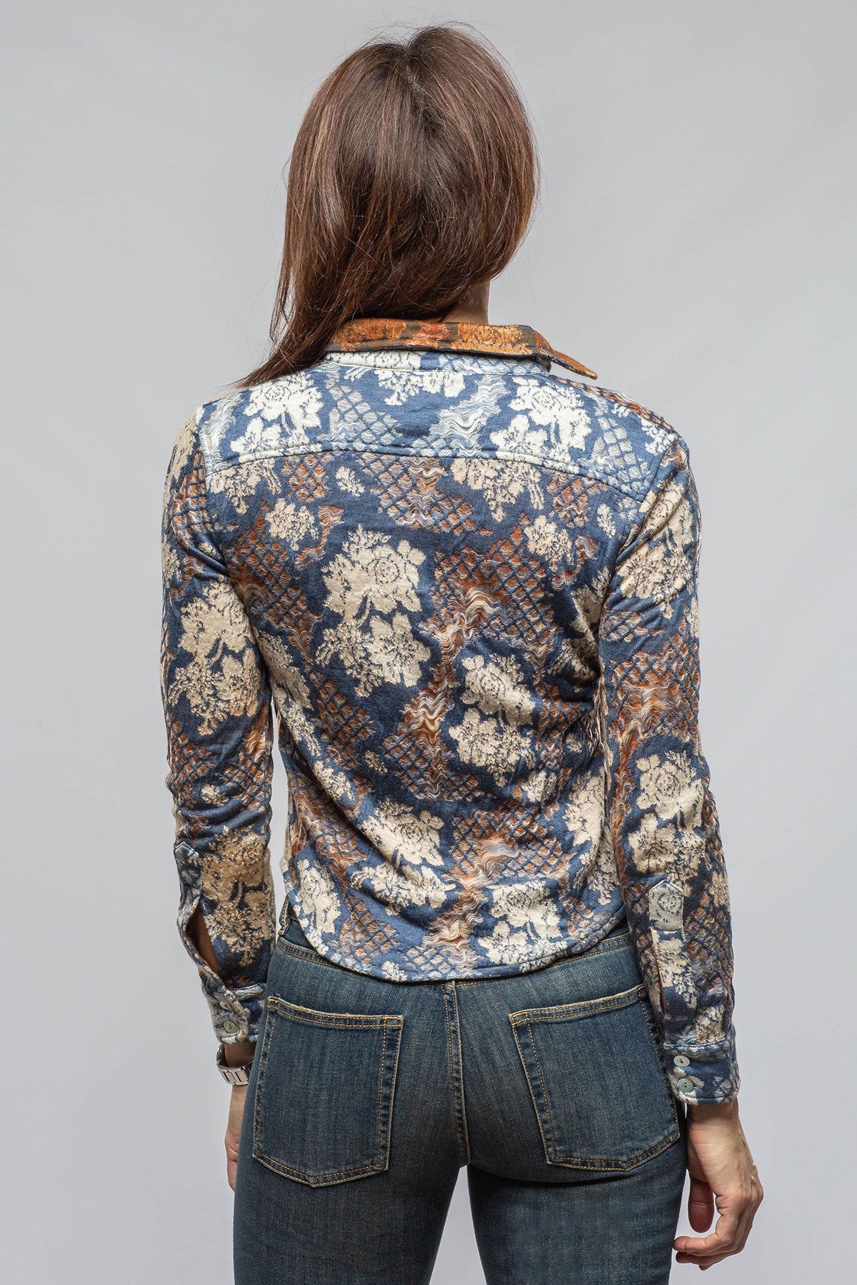 Jessy Cashmere Silk Shirt In Blue