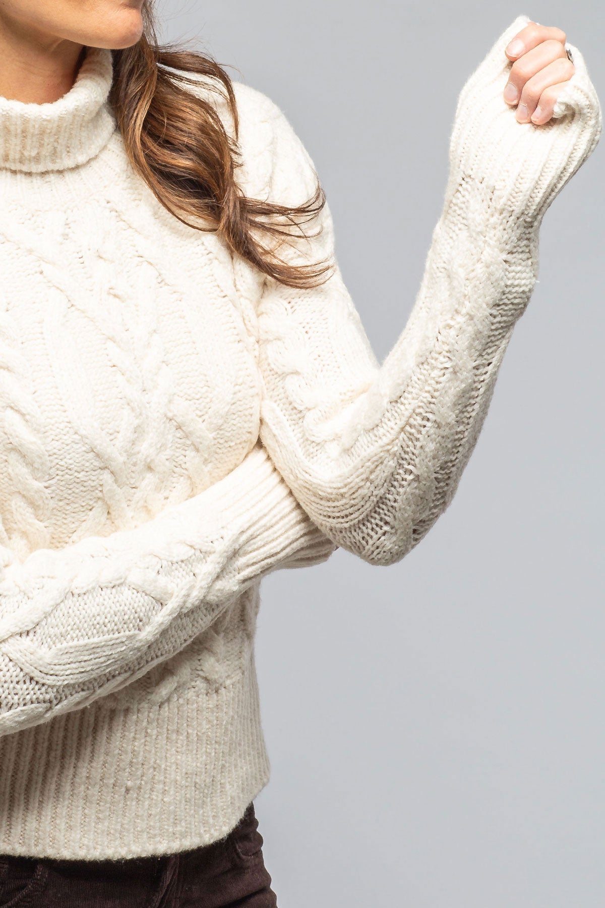 Lexie Cable Sweater In Cream