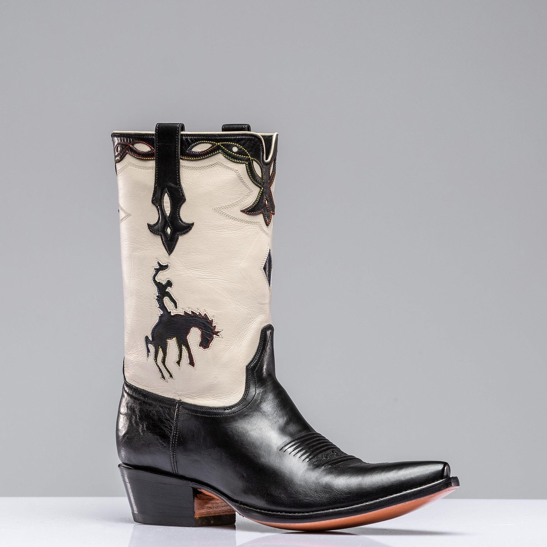 Big Bronc Boot In White And Black