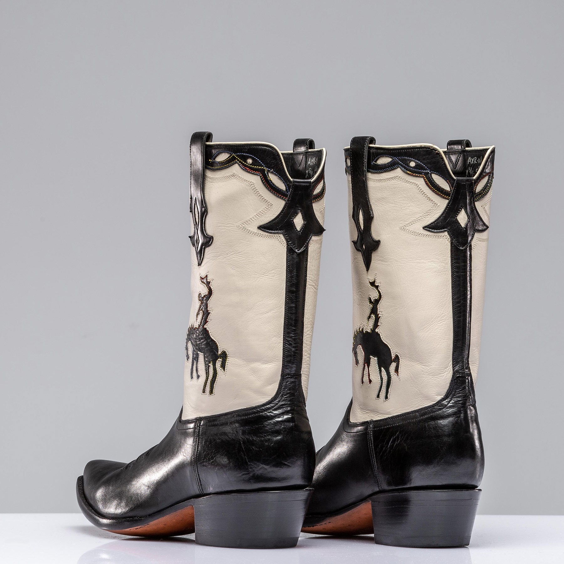 Big Bronc Boot In White And Black