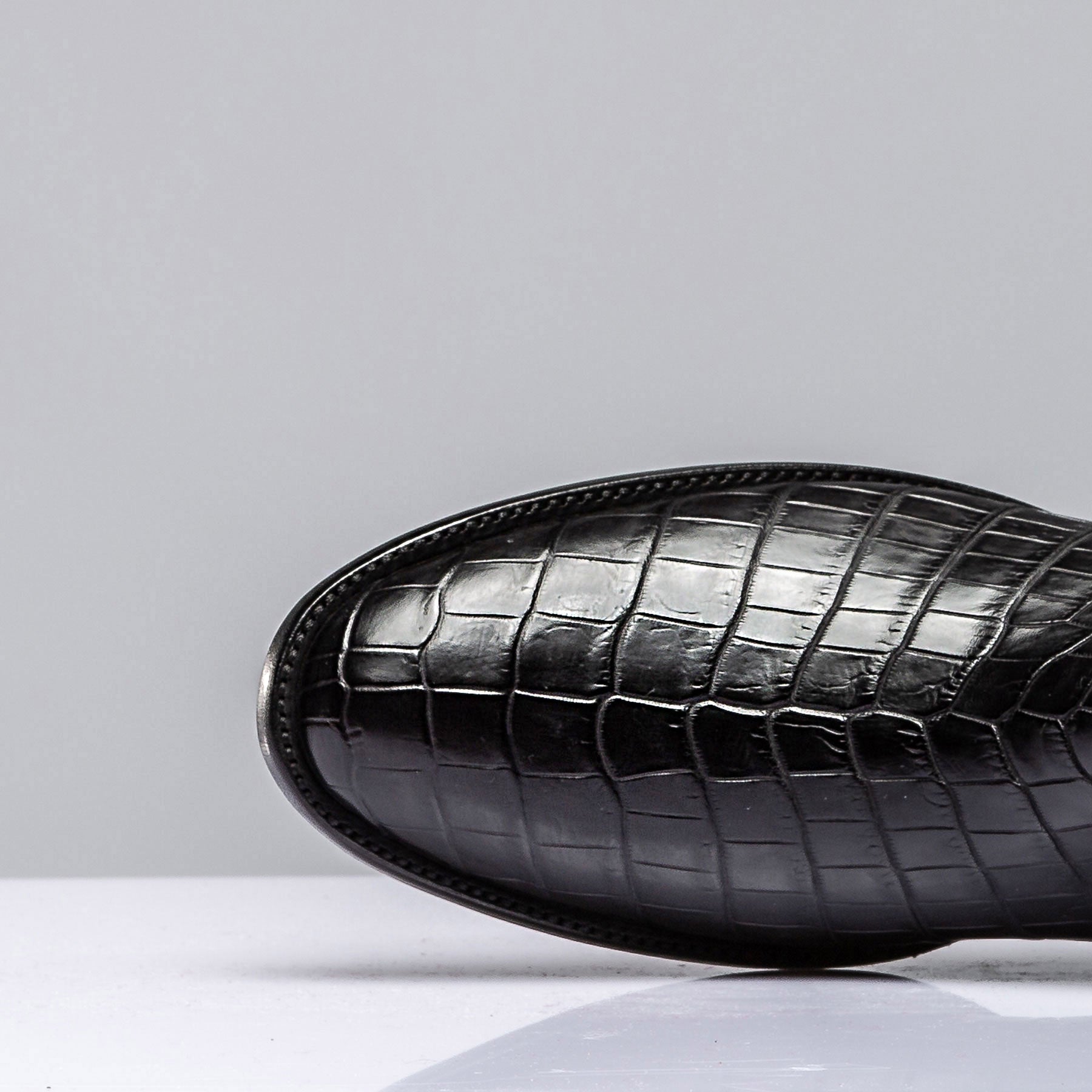 Black Crocodile Chelsea Boots