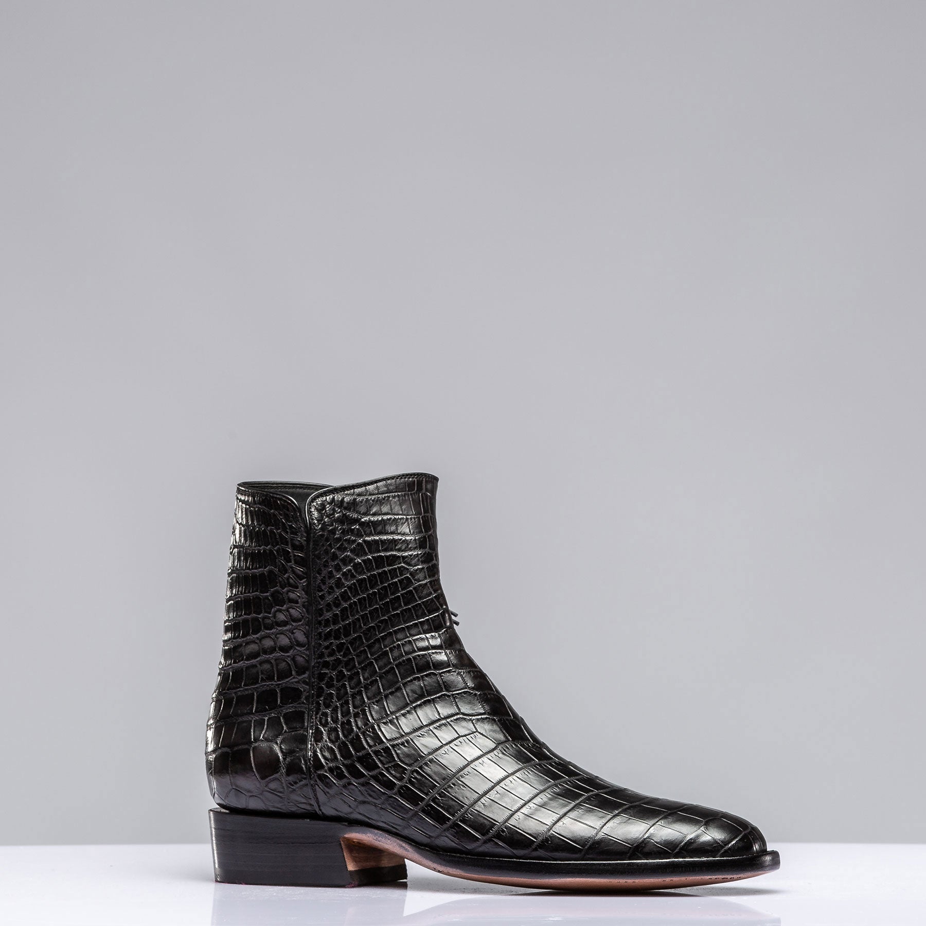 Black Crocodile Chelsea Boots