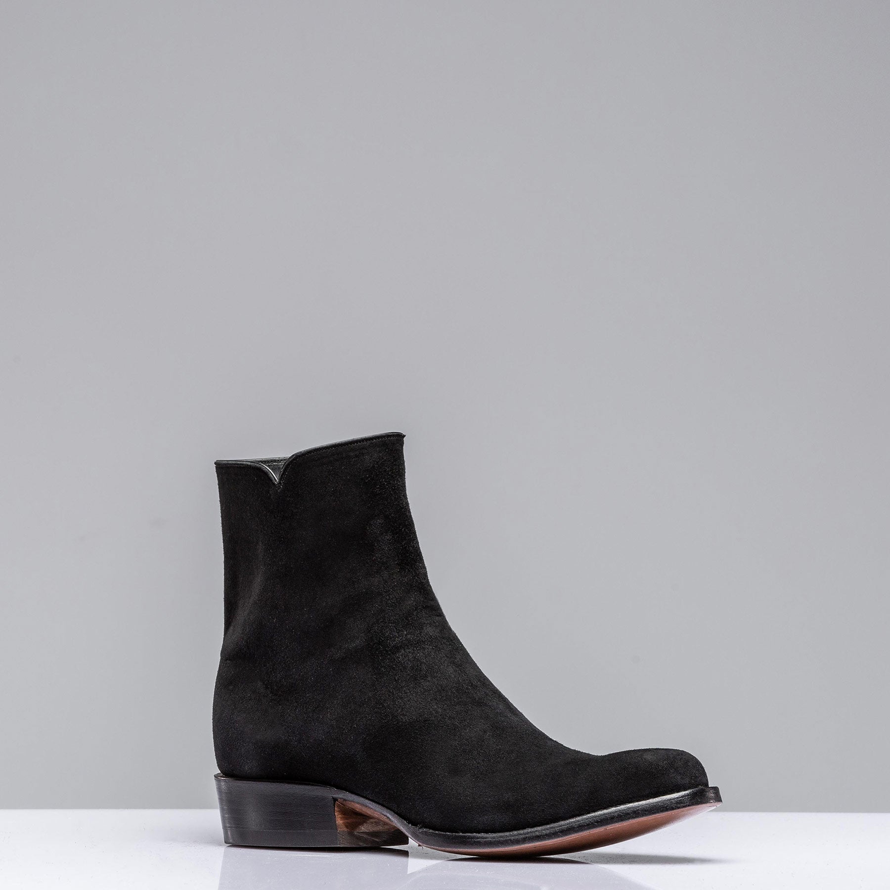 Black Suede Round Toe Zorro