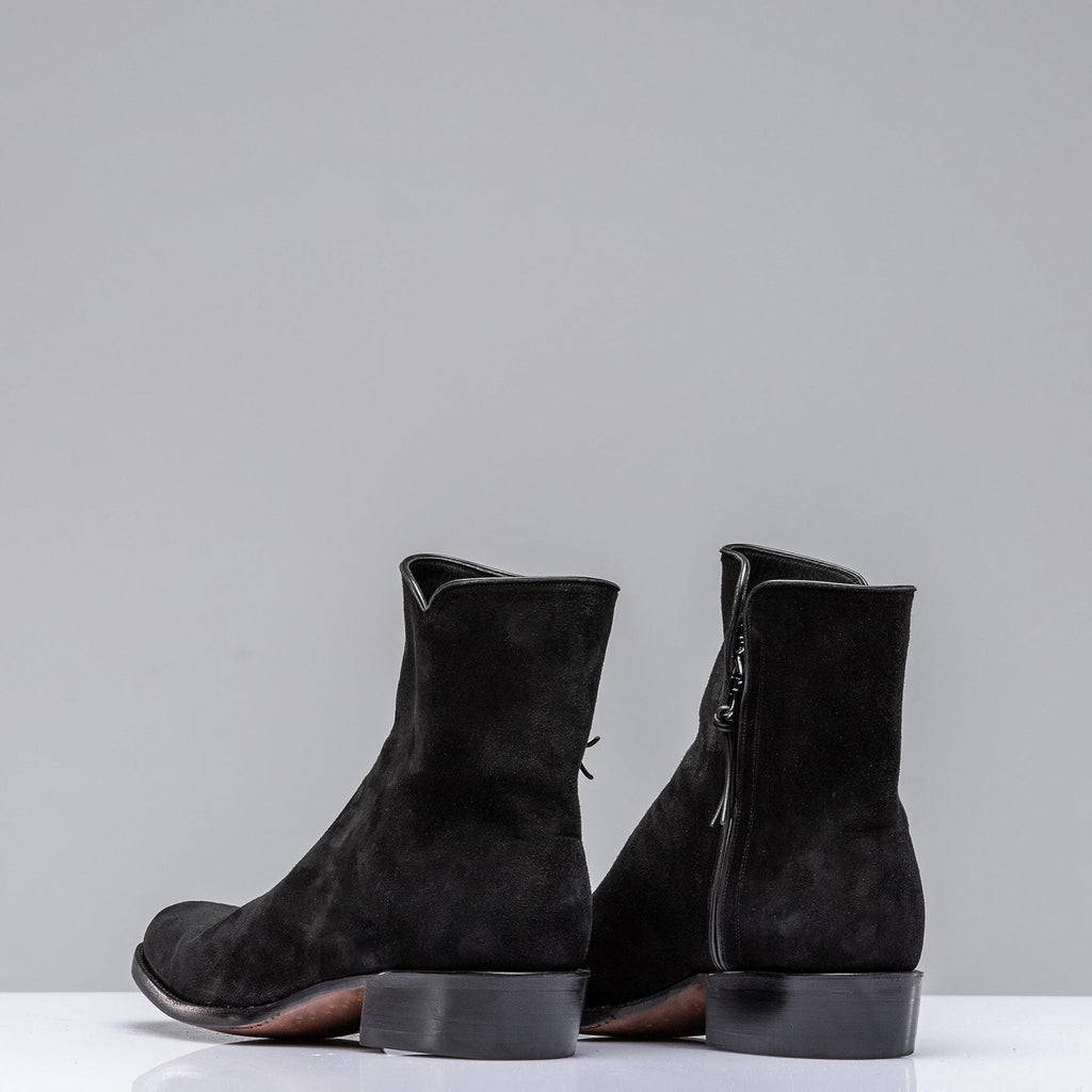 Black Suede Round Toe Zorro