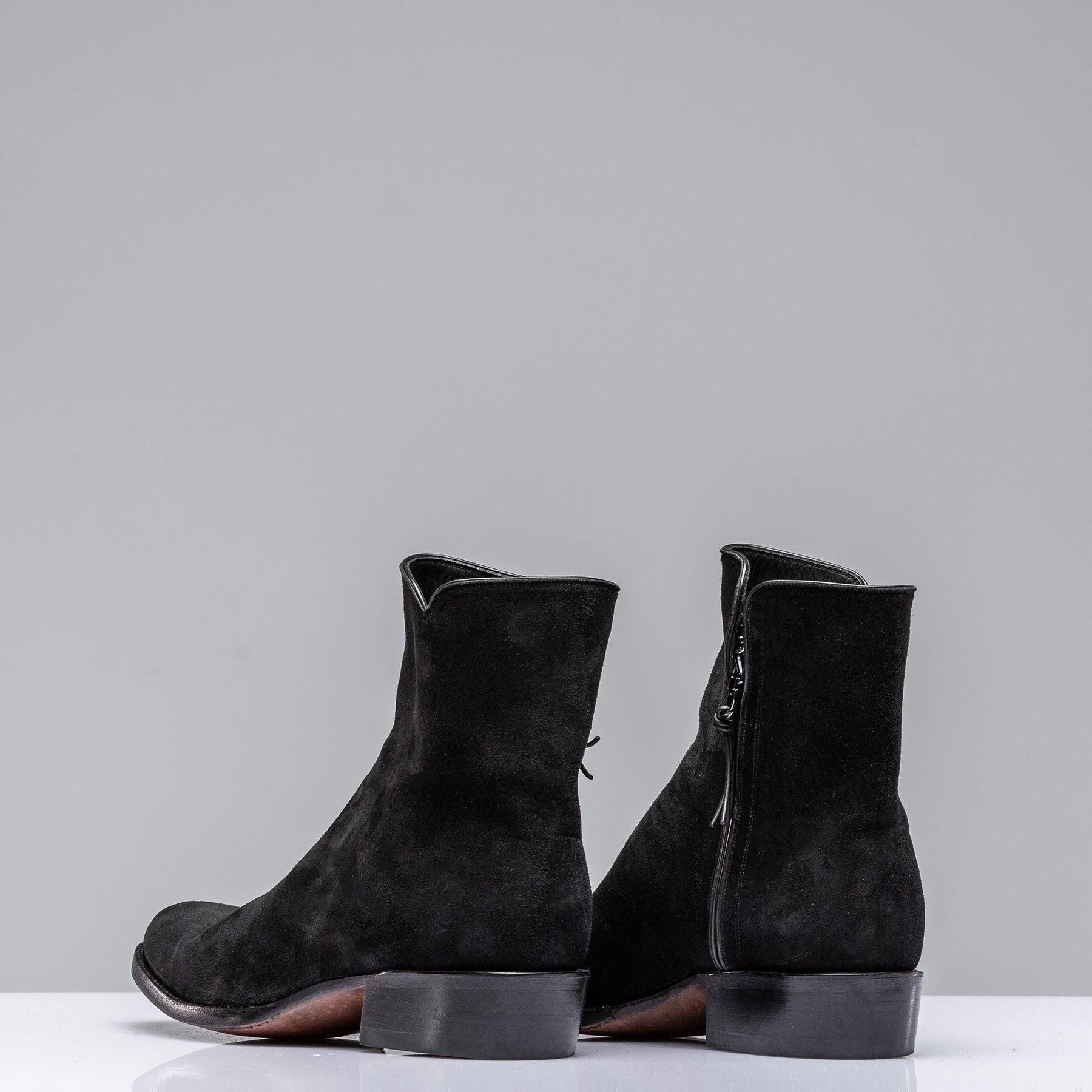 Black Suede Round Toe Zorro
