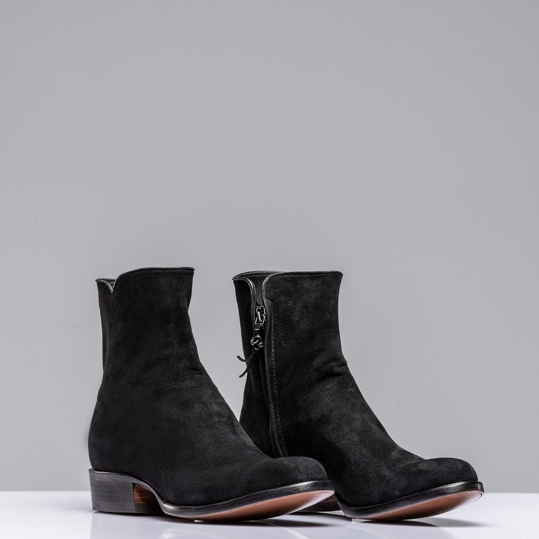 Black Suede Round Toe Zorro