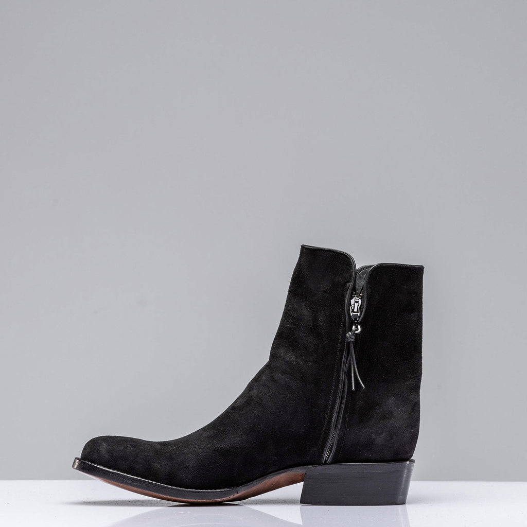Black Suede Round Toe Zorro