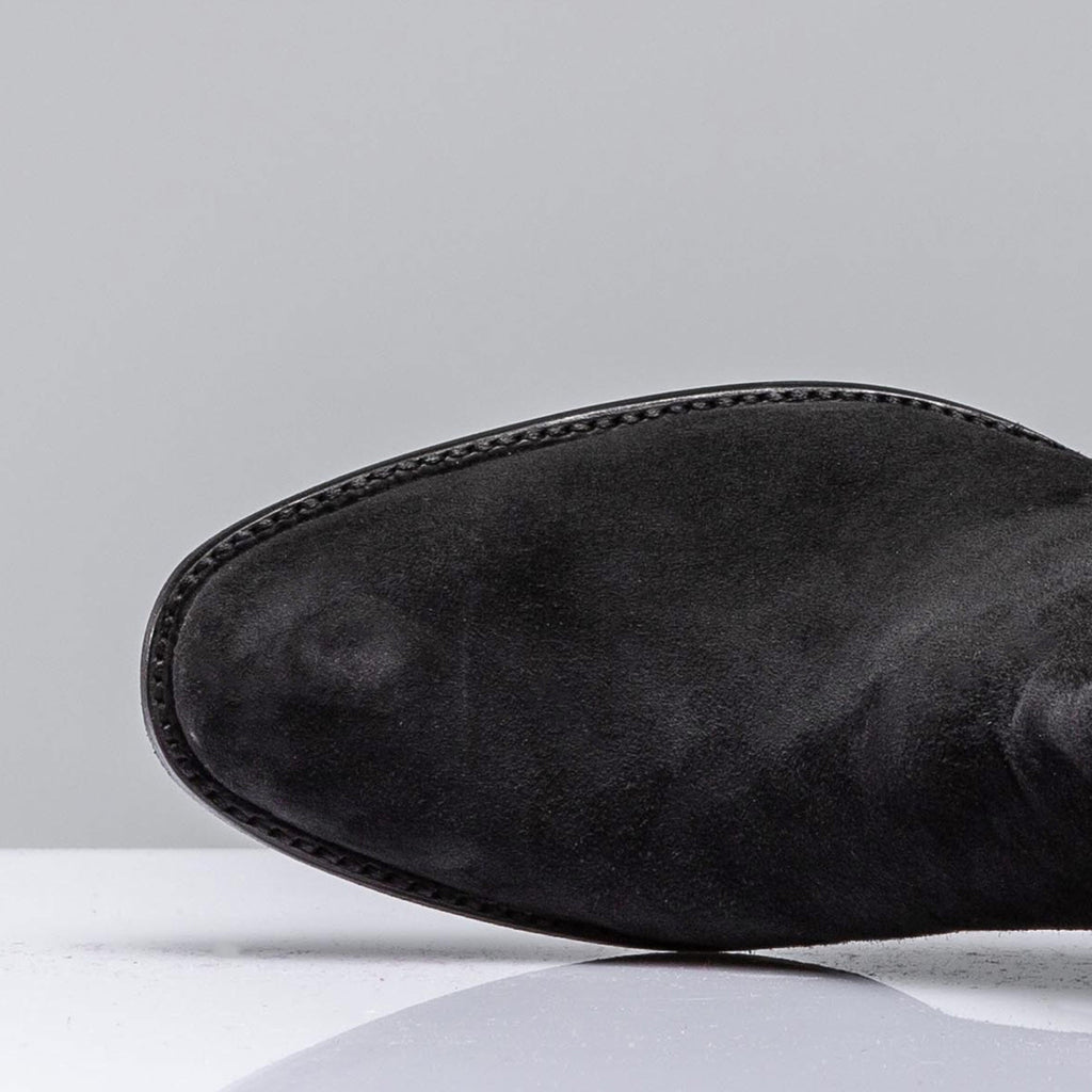 Black Suede Round Toe Zorro