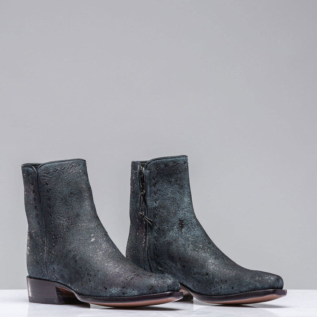 Goat Suede Zorro In Vintage Denim Blue