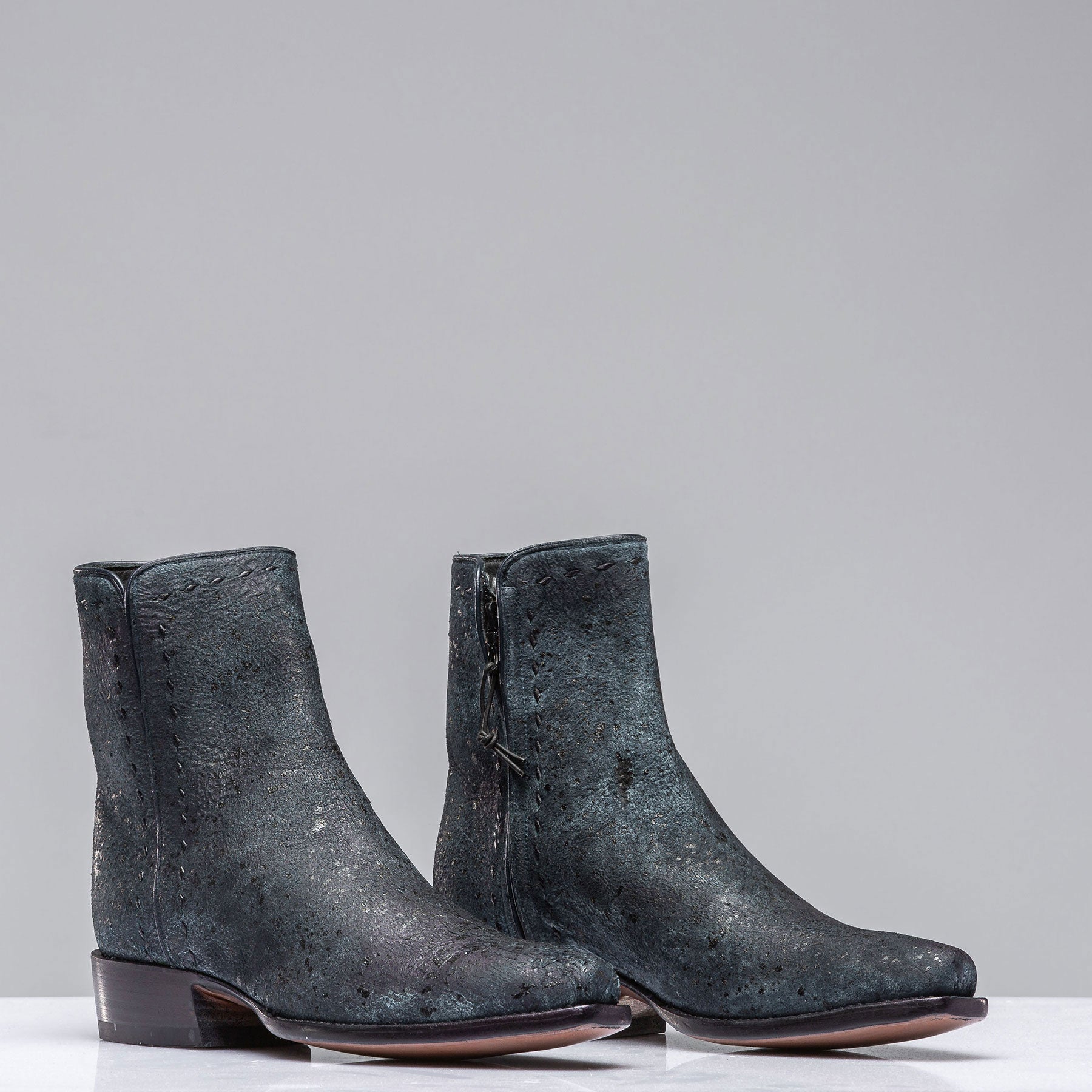 Goat Suede Zorro In Vintage Denim Blue