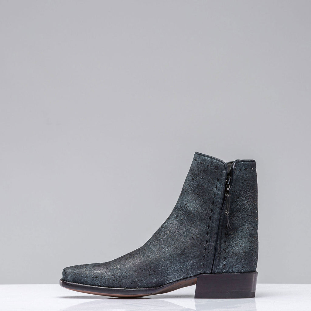 Goat Suede Zorro In Vintage Denim Blue
