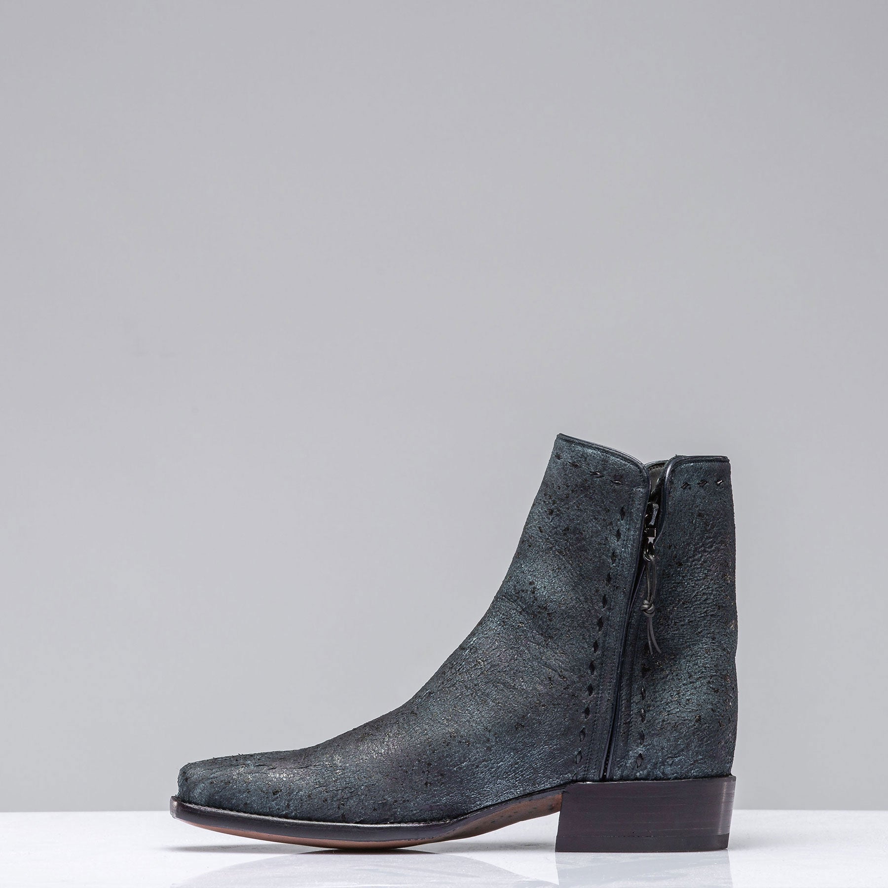 Goat Suede Zorro In Vintage Denim Blue