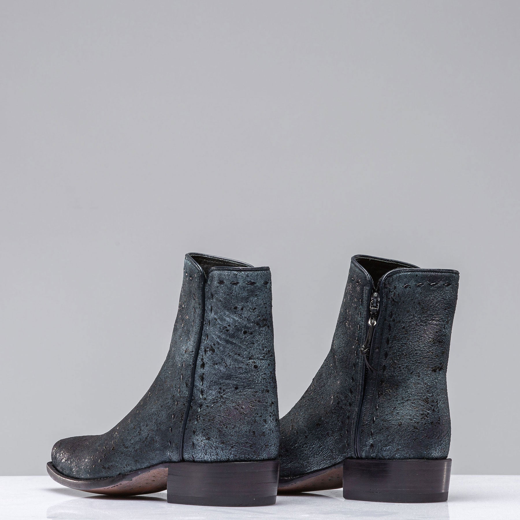 Goat Suede Zorro In Vintage Denim Blue