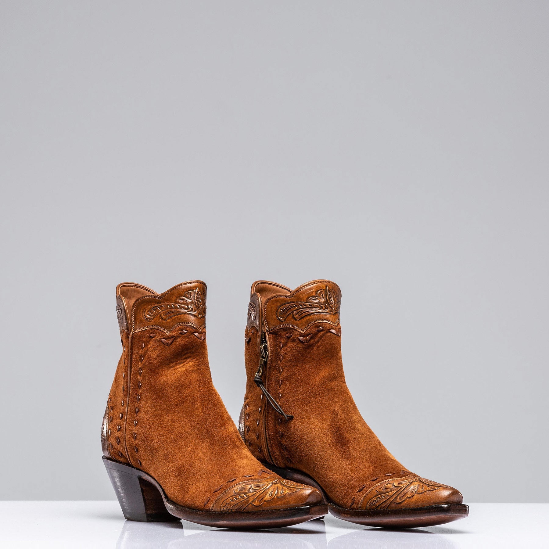 Hand Tooled Calfskin on Suede Zorro