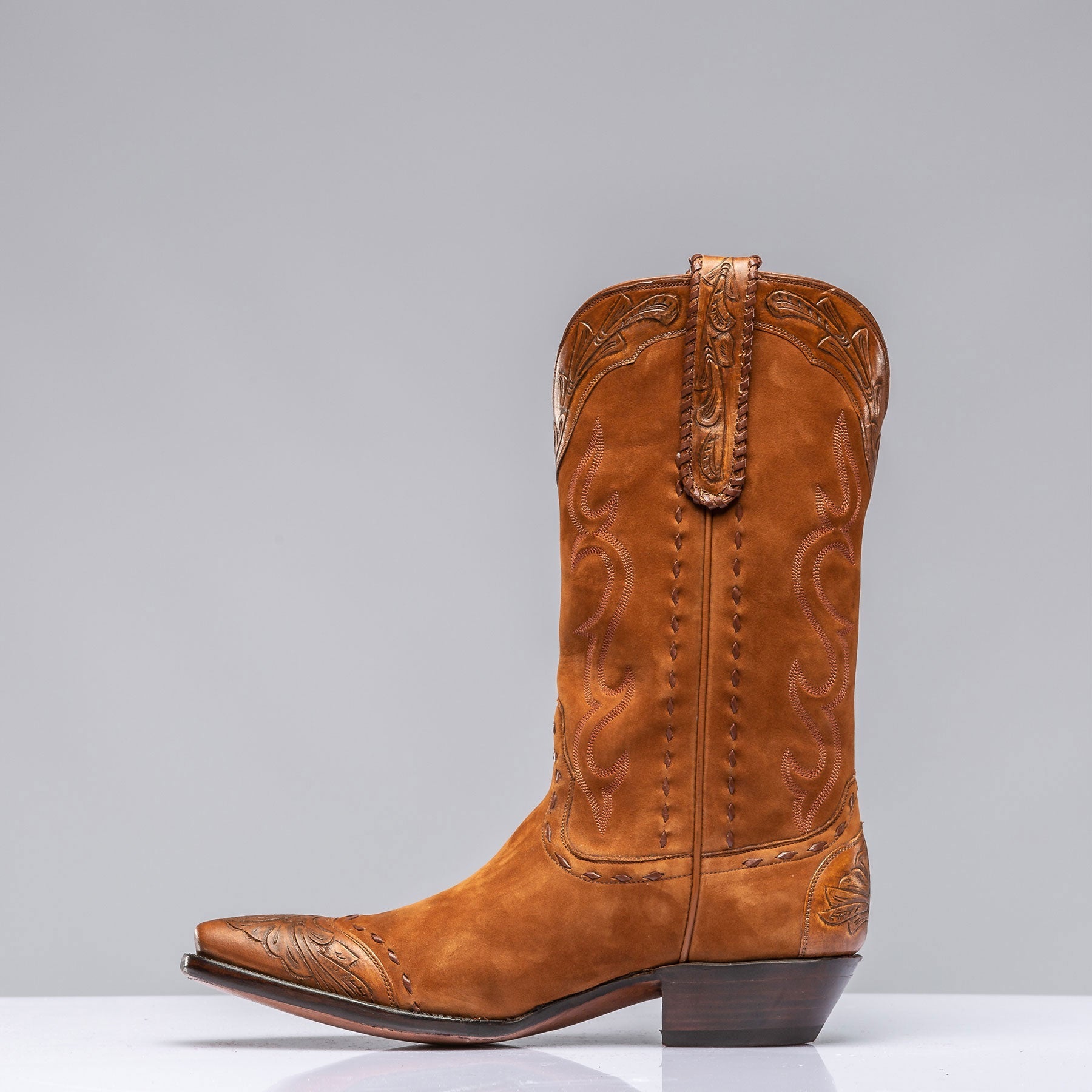 Suede Boot with Tooling III