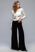 Maxi Silk Velvet Pant in Black