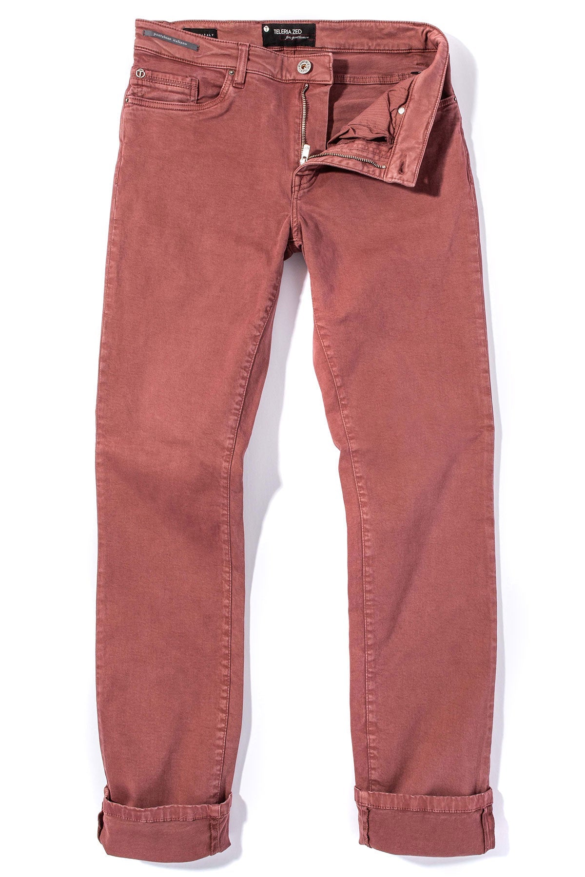 Ryland Rugged Soft Touch Cotton Jeans in Arancio
