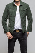Trace Overdye Moleskin Overshirt In Muschio