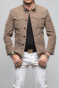 Trace Overdyed Moleskin Overshirt In Tortora